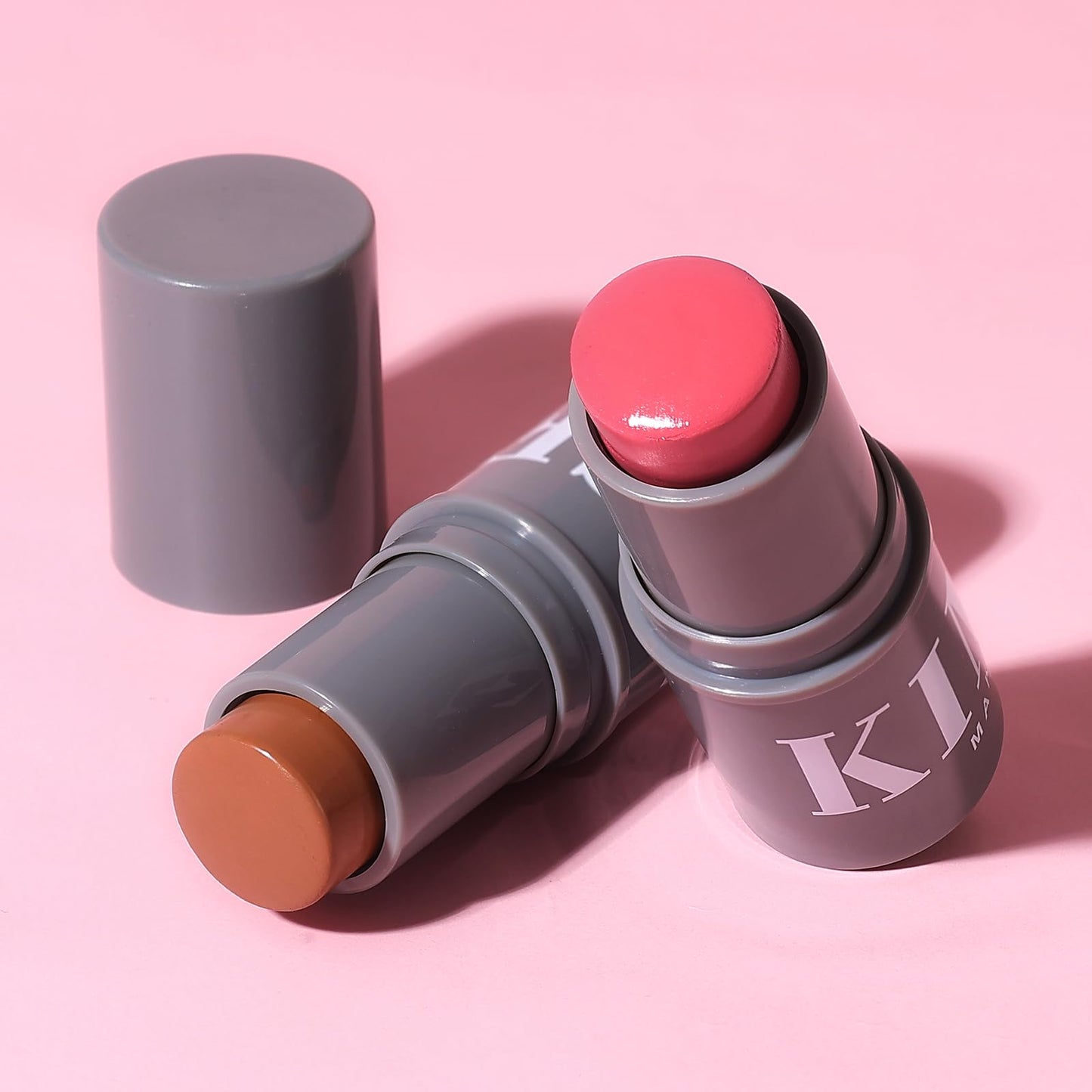 KIMUSE Cream Contour Stick Duo – 2-in-1 Cream Blush & Bronzer Shaping Stick, Highly Pigmented, Long Lasting Waterproof Formula, Lightweight & Blendable, Vegan Face Makeup Sticks for All Skin Tones