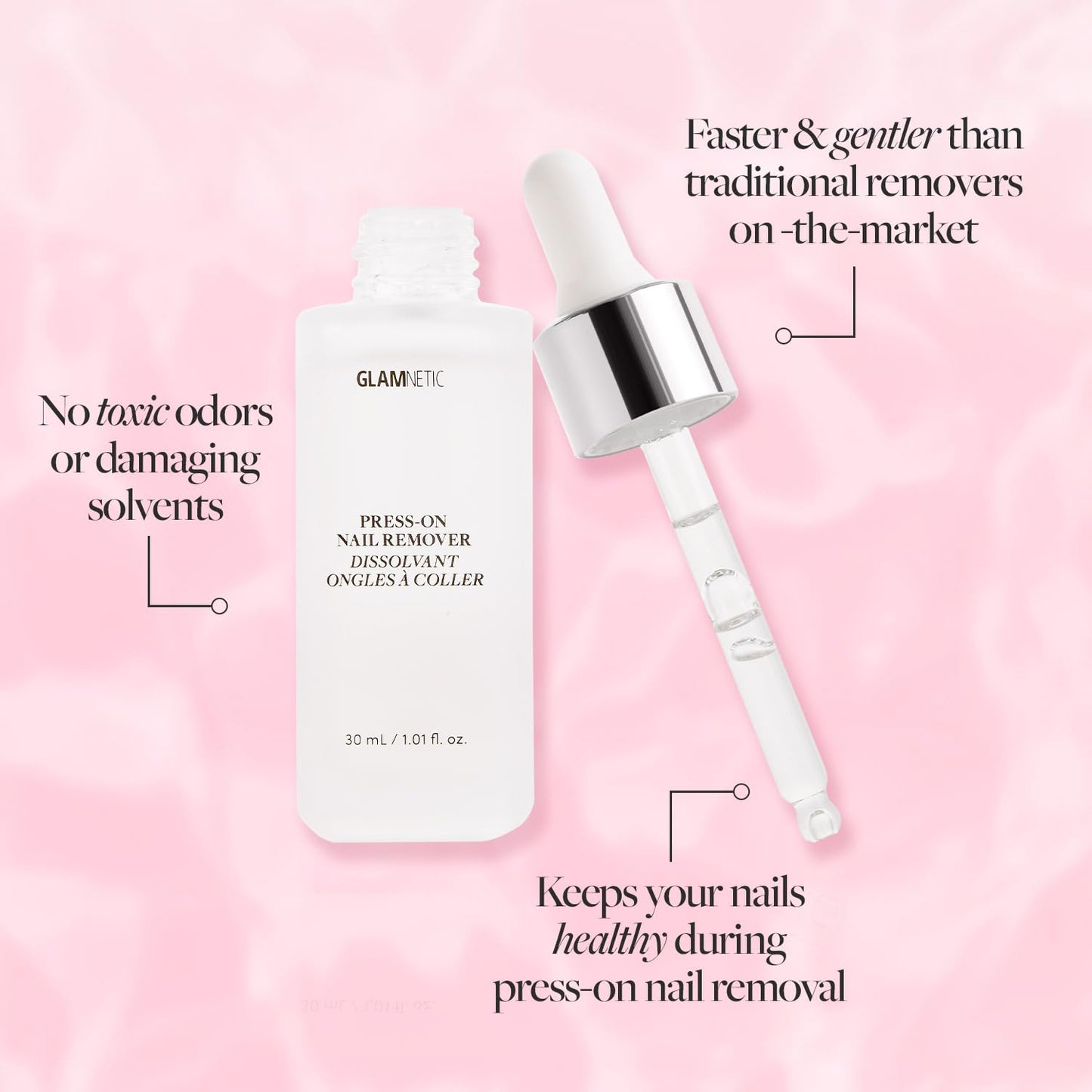 Press-On Nails - Bubble Gum Glaze Short Almond Pink French Tips | 30 Nail Kit with Super Strong Glue & Remover