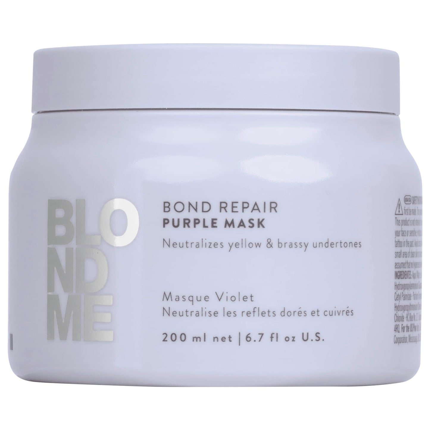 BlondMe Bond Repair Purple Mask for Blonde Hair | Neutralizes Yellow & Brassy Tones | Maintain, Refresh, & Enrich | For Moisturized, Healthy-Looking Cool-Toned Blondes