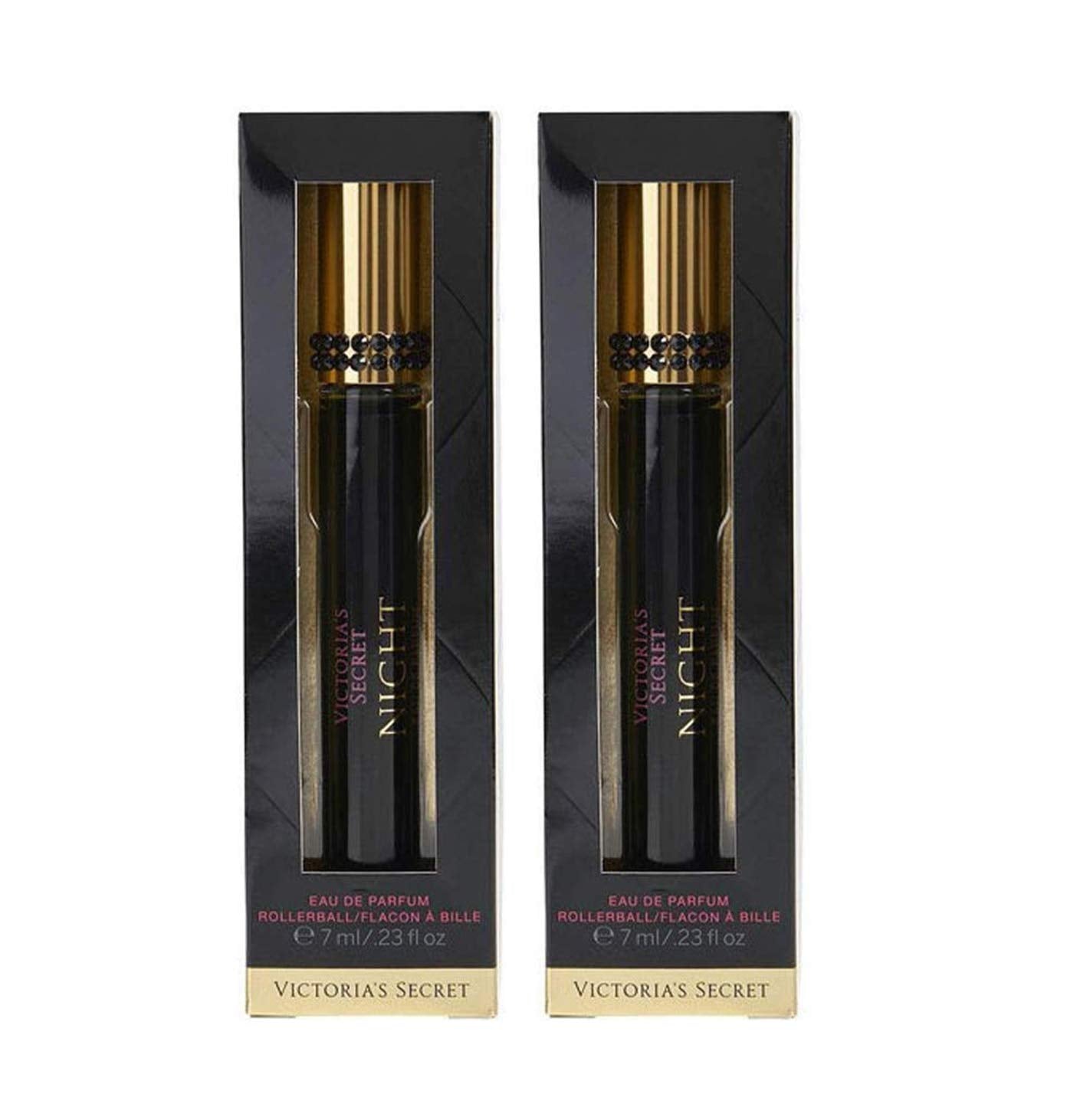 Victoria's Secret Night Eau De Parfum Rollerball Travel Size .23 Ounce (Night, 2 Pack)