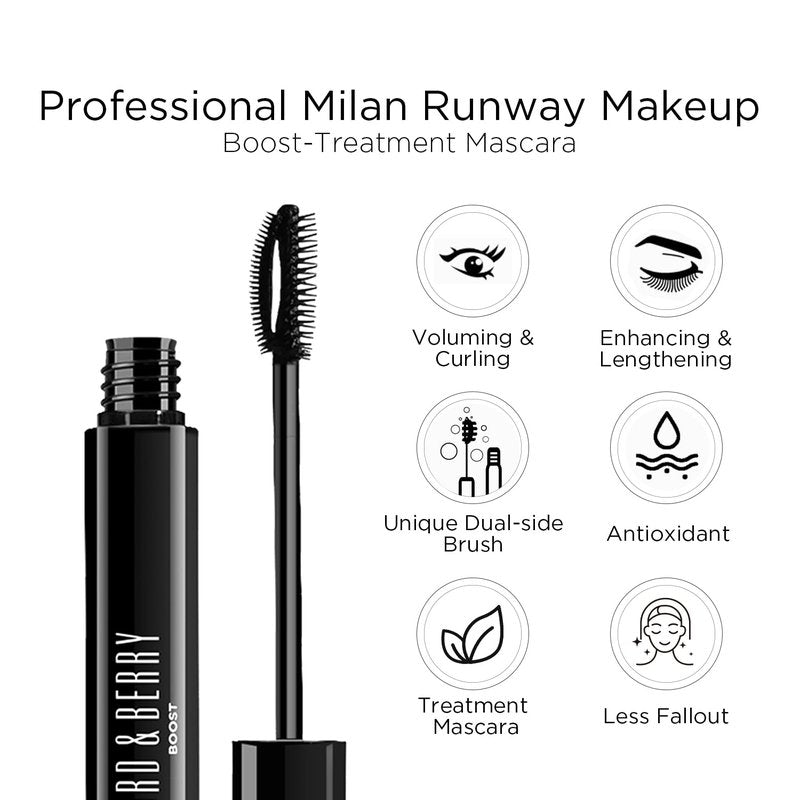 Lord & Berry Boost Treatment MasCare -Lengthening, Lifting & Strengthening Mascara for Healthier, Fuller Lashes, 0.3 fl oz