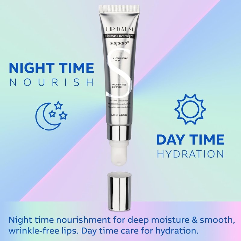 Peptide Lip Treatment Butter Balm - Mini Plumping Gloss Set with Hyaluronic Acid | Overnight Hydrating Balm for Glowy Skin