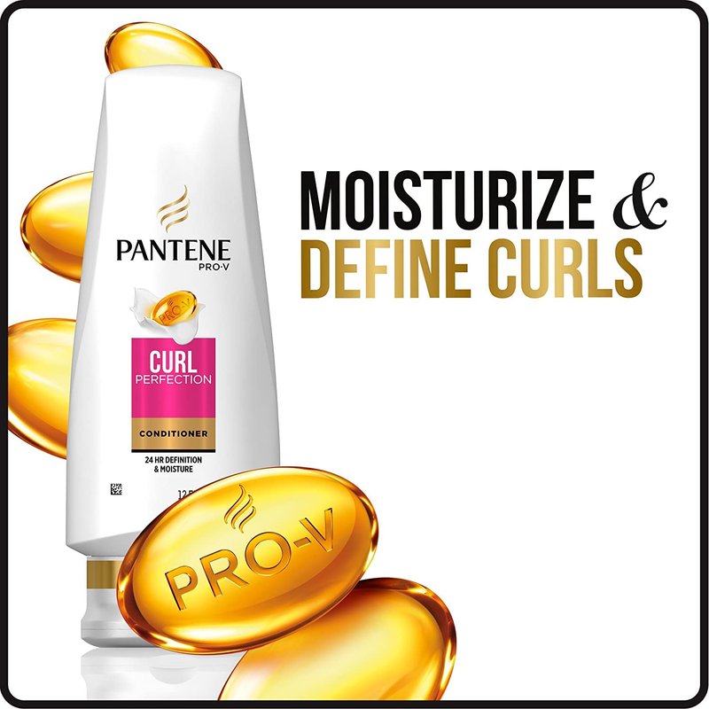 Pantene Pro-V Curl Perfection Moisturizing Conditioner - 12 Fl Oz | Pack of 2 for Curly Hair Care