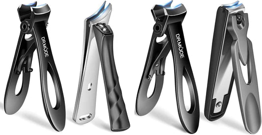 Thick Toenail Clippers for Men & Seniors - Wide Opening Ingrown Nail Cutter with Catcher