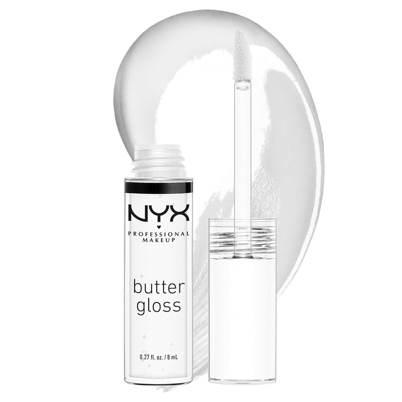 NYX Butter Gloss - Non-Sticky Clear Lip Gloss for Smooth Shine | Sugar Glass