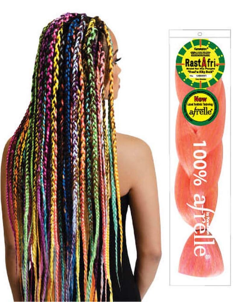 Rasta Fri Braids - Dark Brown Synthetic Hair Extensions | Pack of 3 for Stylish Braiding
