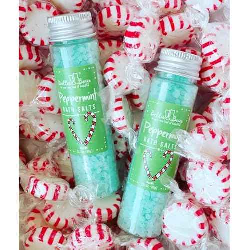 Bella and Bear Candy Land Bath Salts - Holiday Edition | Set of 6 Mini Bath Salts | Cruelty-Free & Vegan | Festive Scents Perfect Stocking Stuffer for Women, Teens, & Tweens
