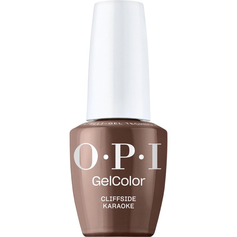 OPI GelColor Cliffside Karaoke | Opaque Dark Neutral Brown Crème LED Cure Gel Nail Polish | Salon-Quality Shine, Long-Lasting Wear | Vegan & HEMA Free | 0.5 Fl Oz