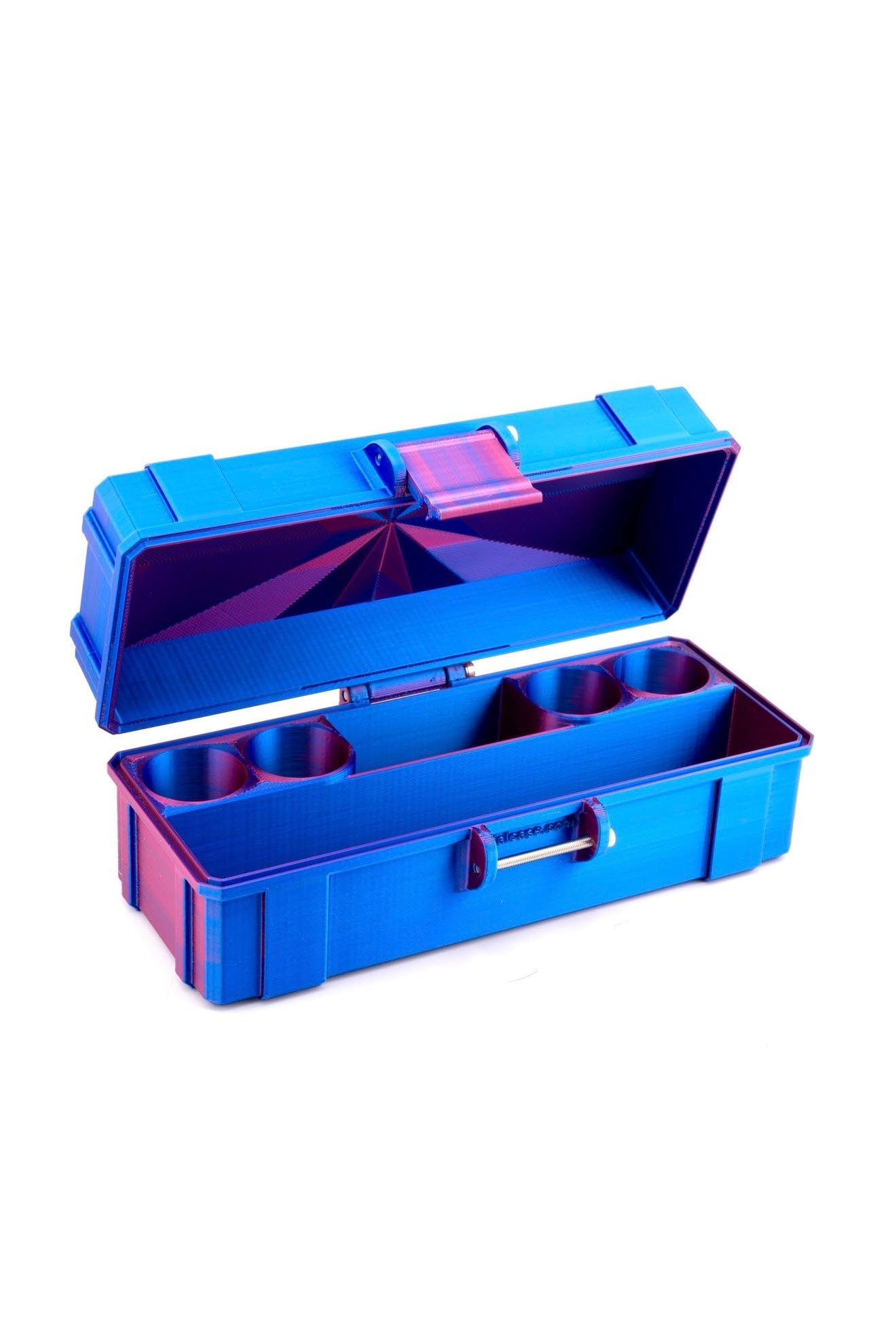 Vial Guard Storage Hard Case for 3ml, 5ml, 10ml, 30ml Vials, Secure Holder Multiple Sizes (Metalic, 4 x 3ml + Storage)