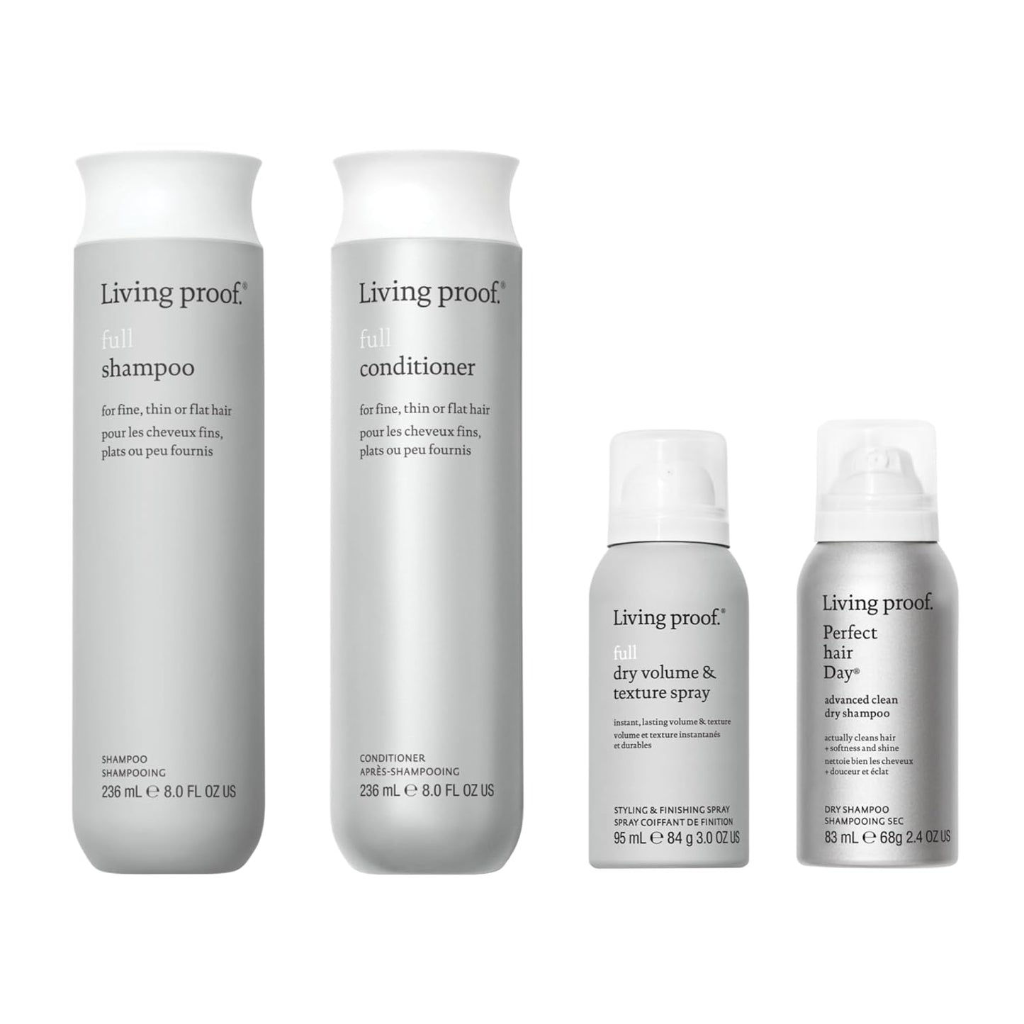 Full Shampoo & Conditioner Duo - Advanced Clean Dry Shampoo & Texture Spray Set | Travel Size