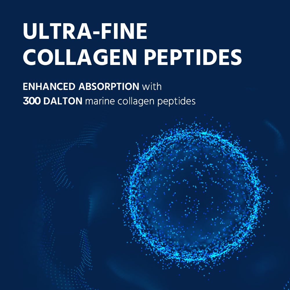 Cevitol Marine Collagen Peptides - Hydrolyzed Ultra-fine Collagen Powder for Women & Men, Hyaluronic Acid, Biotin, Vitamin C, for Skin, Hair, Nails, Joints, Non-GMO, Unflavored, Easily Dissolved, 16oz