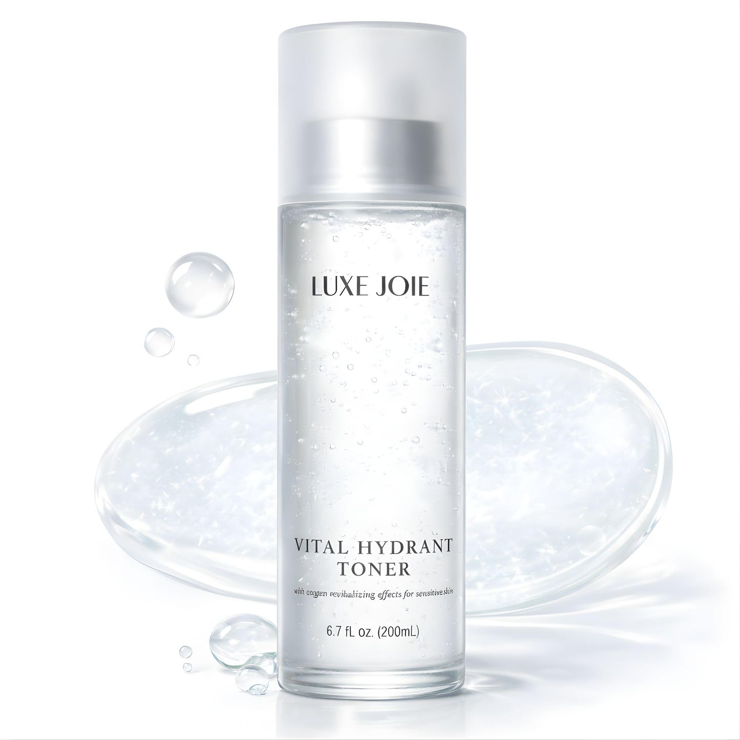 LuxeJoie Hydrating Gel Toner for Face – Aloe & Botanical Facial Toner for Sensitive Skin, Lightweight Non-Sticky Hydrating Face Toner with Green Tea & Ginseng, Cooling Pre-Serum Toner, 6.7 oz
