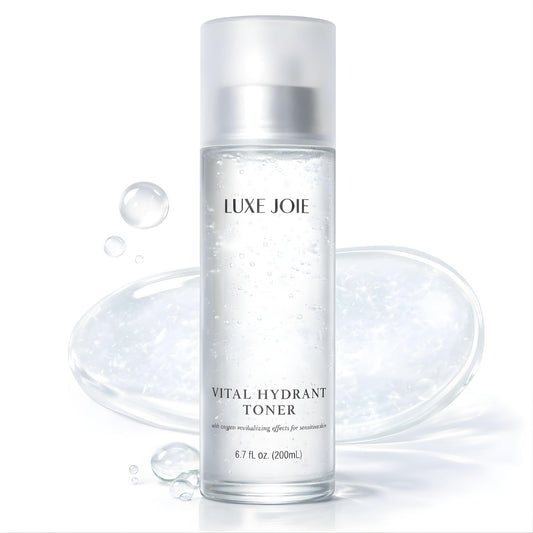 LuxeJoie Hydrating Gel Toner for Face – Aloe & Botanical Facial Toner for Sensitive Skin, Lightweight Non-Sticky Hydrating Face Toner with Green Tea & Ginseng, Cooling Pre-Serum Toner, 6.7 oz