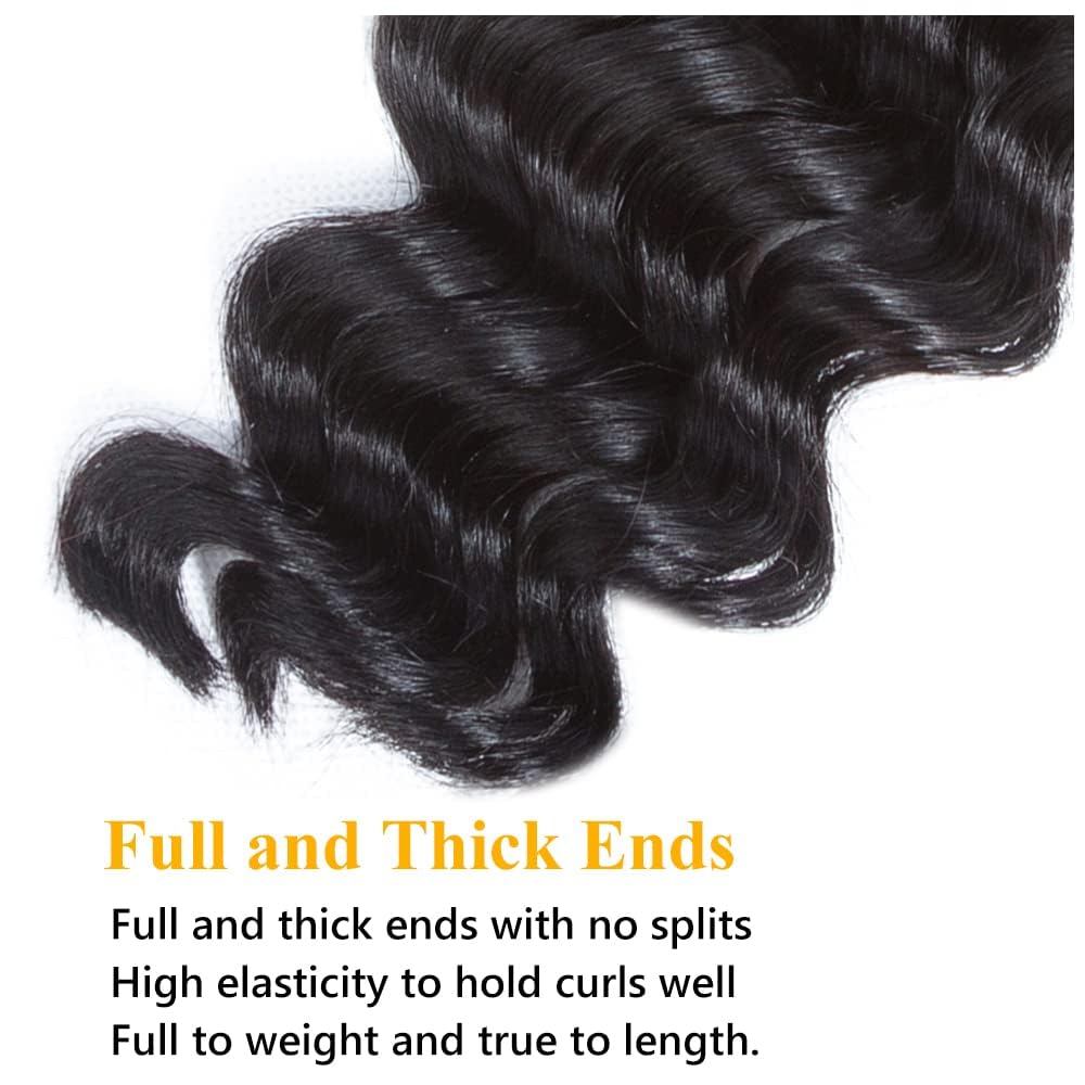 Peruvian Virgin Hair Loose Wave Weave - 18 Inch, 100g, Natural Color | 100% Unprocessed Human Hair