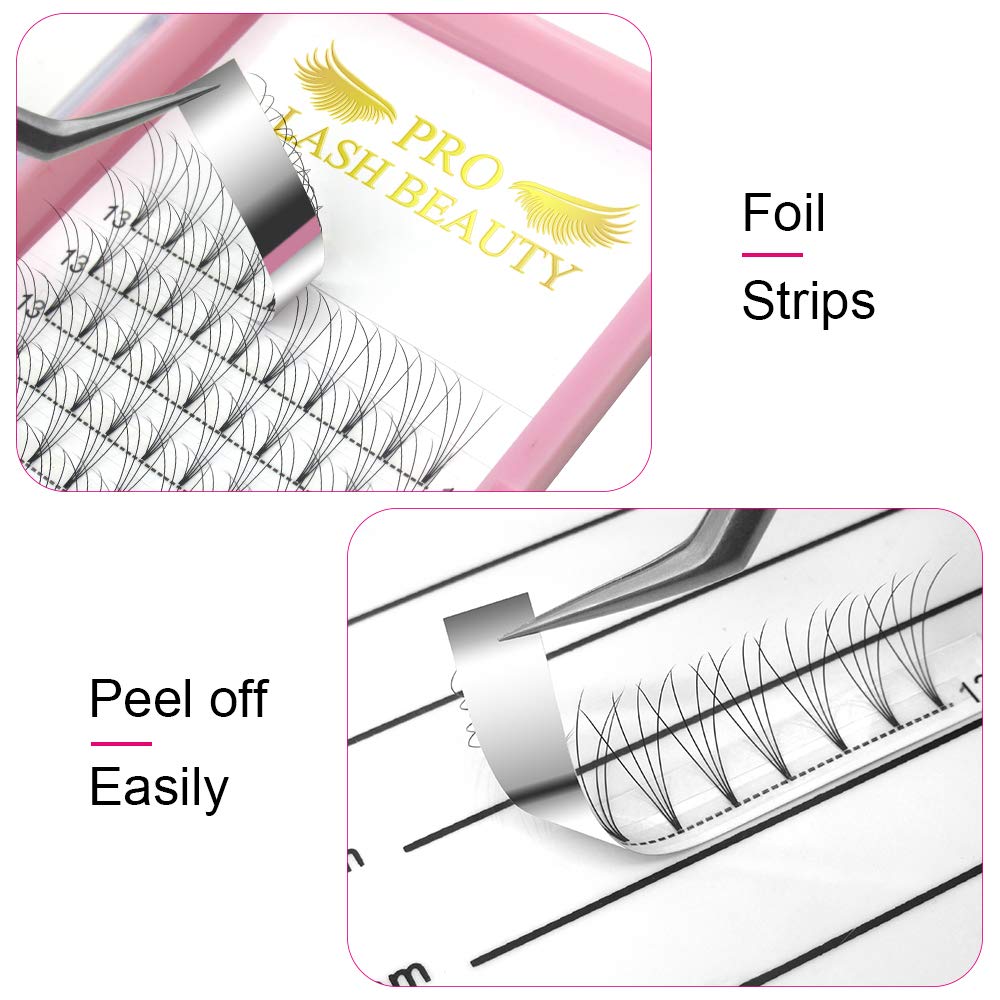 Premade Fans Eyelash Extensions 4D-C-0.10-9-15 Short Stem Premade Volume Eyelash Extensions 3D 5D 7D Volume Lash Extensions .07 .10 Pre made Lash Fans C D Curl 9-15 MIX(4D-C-0.10,9-15mix)