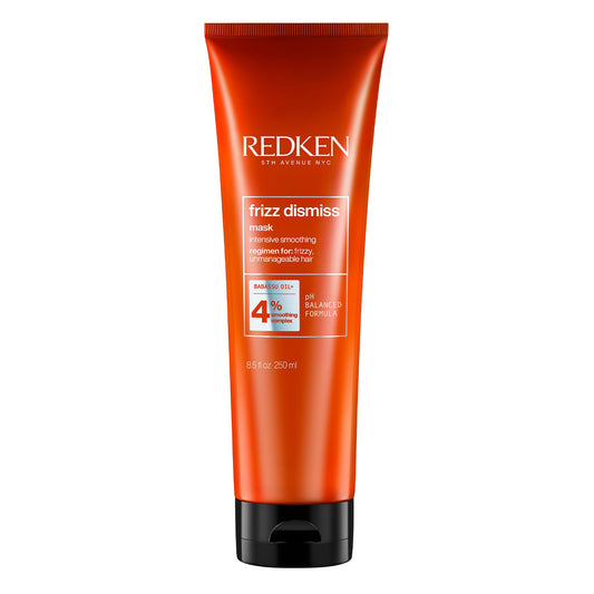 Redken Frizz Dismiss Mask, Intense Smoothing Treatment For Unruly Hair - Ultra Hydrating Smoothing Hair Mask, Hydrates, Smooths and Tames Frizz