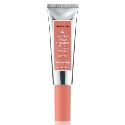 Naturium Dew-Glow Tinted Moisturizer SPF 50+ Light, Daily Moisturizing Sunscreen & Face Primer with Tint, Skin Protector with Dewy Finish, 1.7 oz