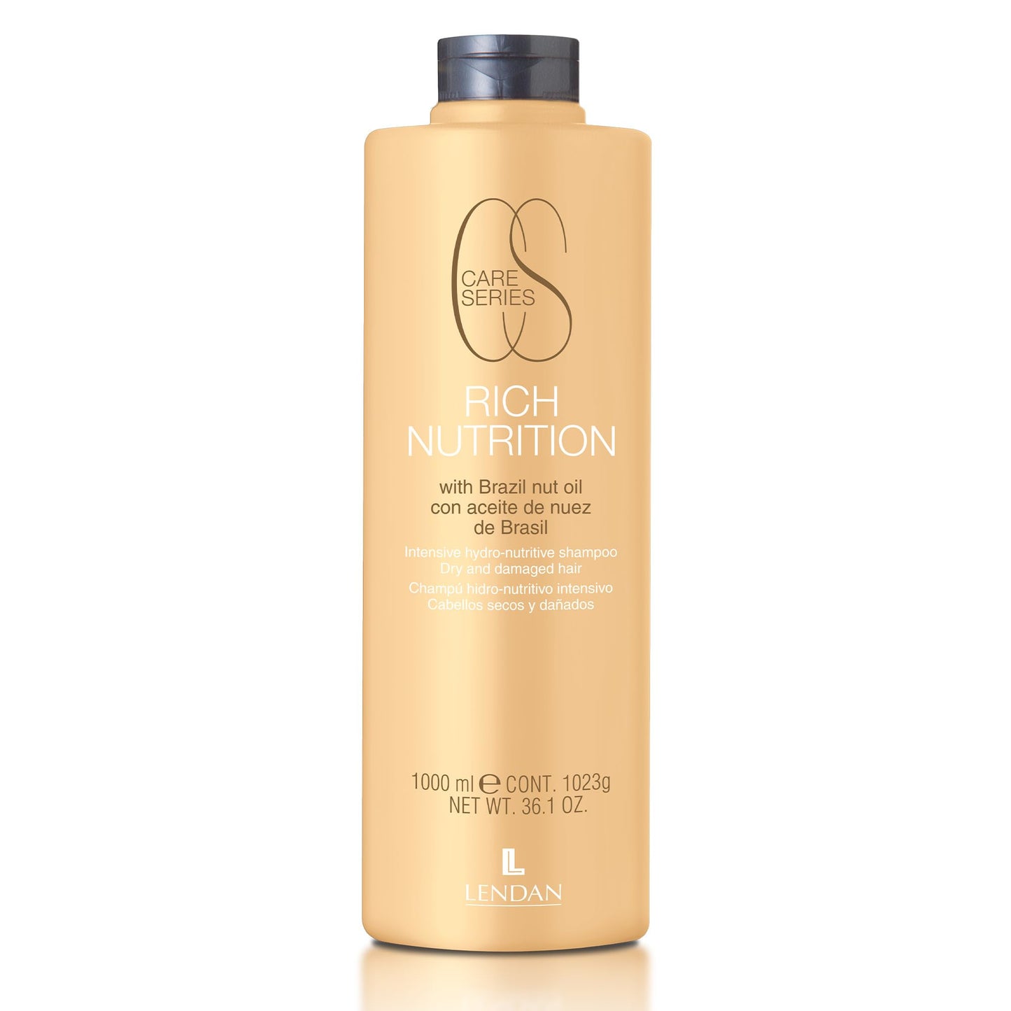Lendan - Nourishing Shampoo - Rich Nutrition - 1000 ml - with Brazil Nut Oil - Deep Hair Hydration - Rebuilds the Hair Cuticle - Softer and Shinier Hair