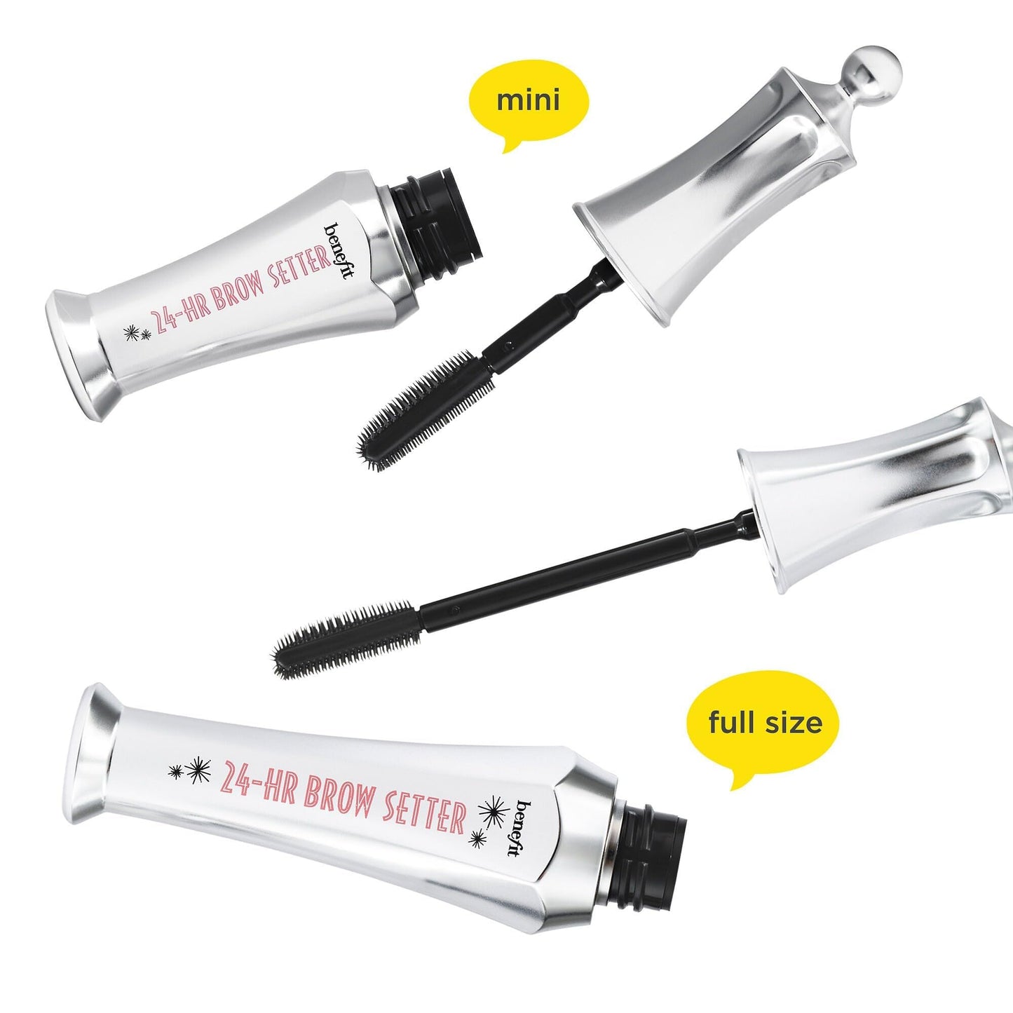 Benefit Cosmetics Mini 24-HR Brow Setter Clear Brow Gel with Lamination Effect 0.11 fl oz/ 3.5 mL