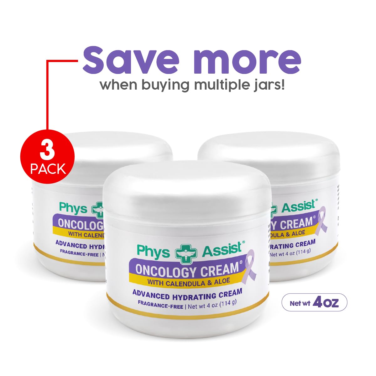 Oncology Calendula Cream - Advanced Hydrating Face & Body Cream for Post-Radiation Care | 4 oz Jar