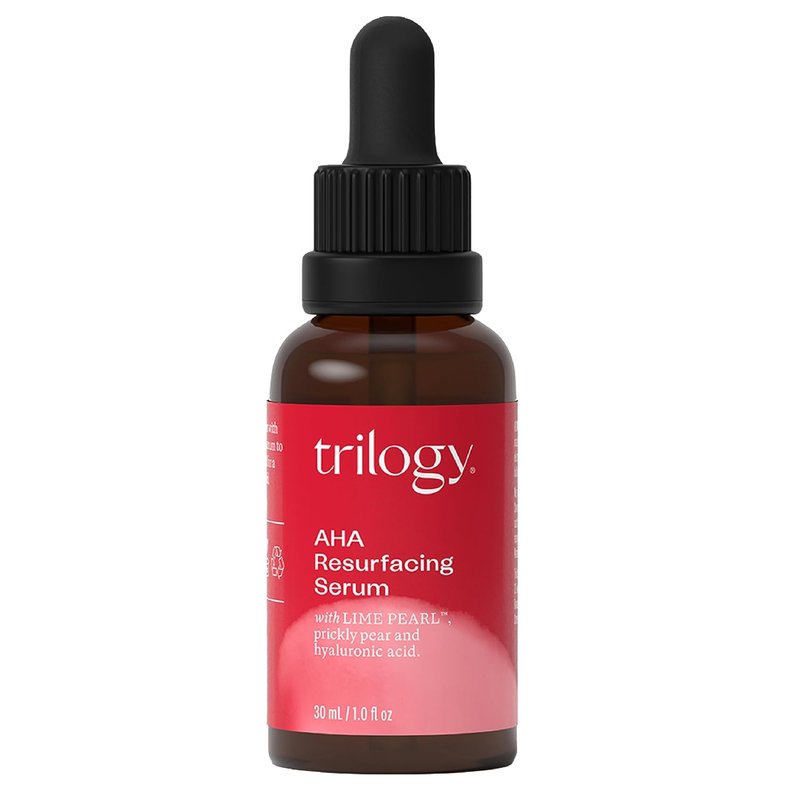 Trilogy AHA Resurfacing Serum - Lime Pearl & Rosehip Oil, 1.0 fl oz | Exfoliating & Hydrating