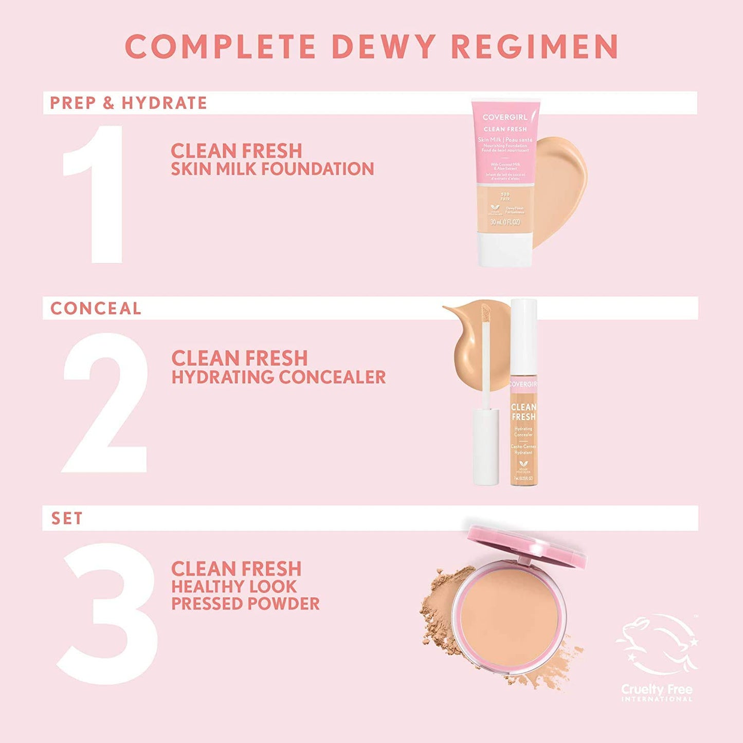 COVERGIRL Clean Fresh Hydrating Concealer, Fair Light, 0.23 Fl Oz (Pack of 2)