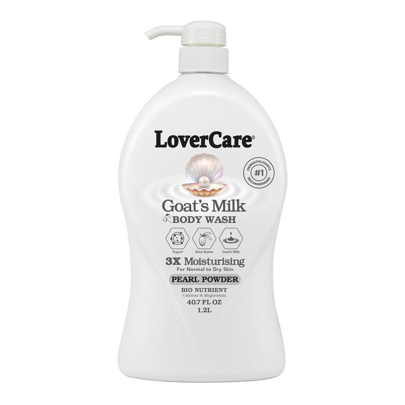 Lovercare goat's milk body wash shower cream Pearl Powder 40.7 oz (1200ml)
