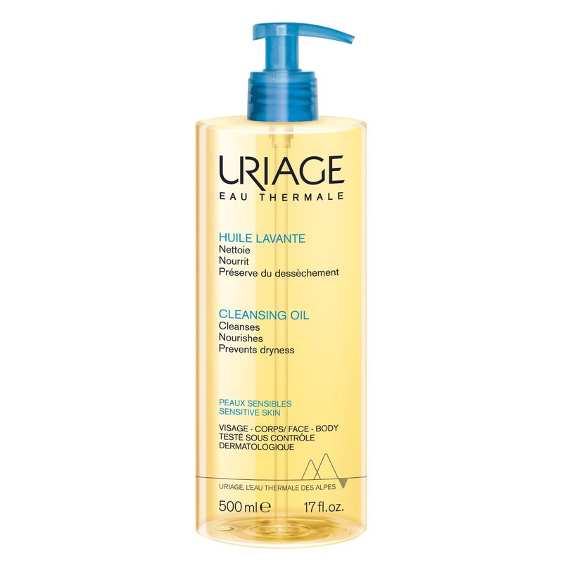 Uriage Cleansing Oil With Glycerin 25%, 2-In-1, Gently Cleanses & Moisturizes, Foaming Shower Oil For The Whole Family, Face & Body, Lovely Fragrance, Soap-Free, Physiological Ph, Sensitive Skin