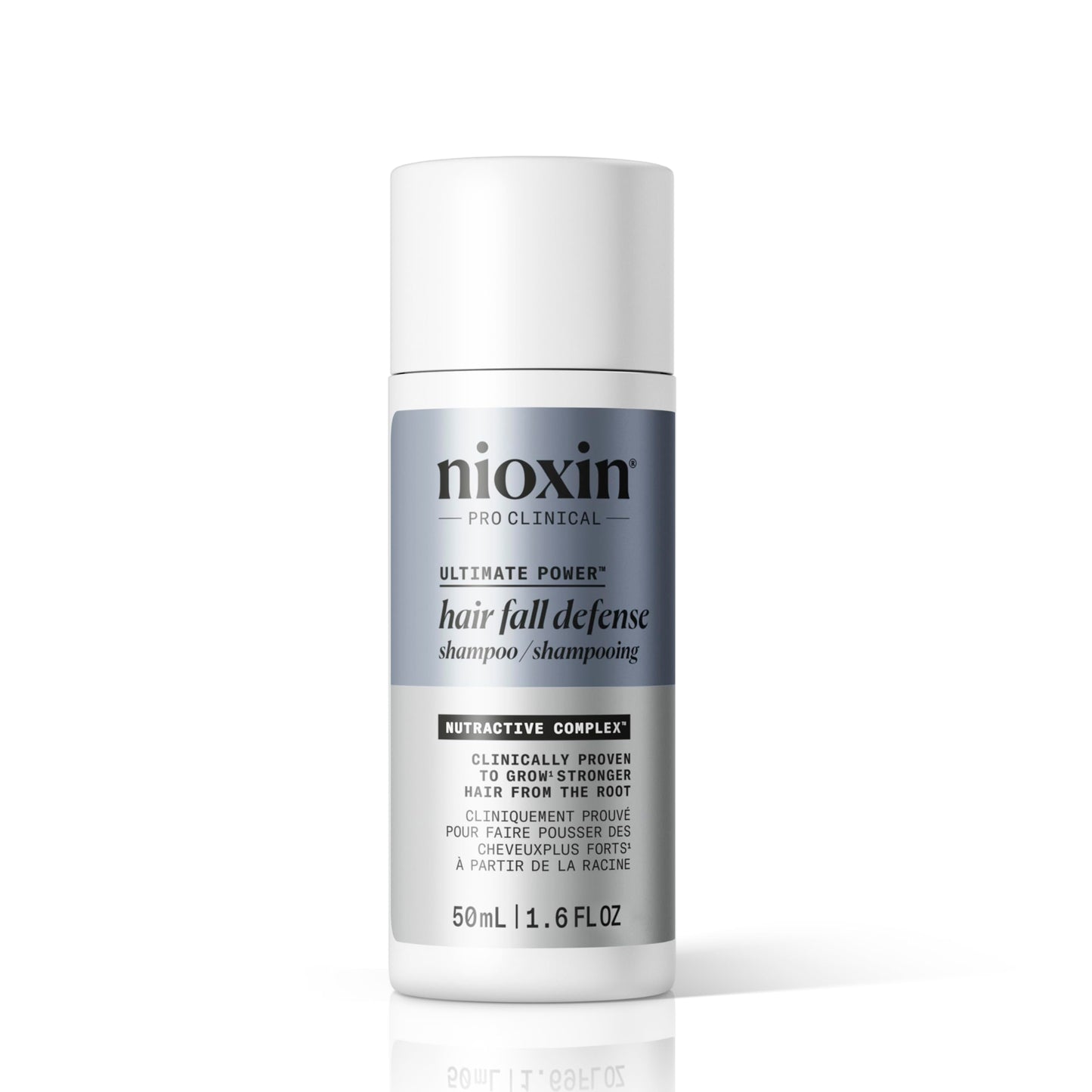 Nioxin Hair Fall Defense Ultimate Power Shampoo | Visibly Less Hair Loss | For Thicker and Stronger Hair | 1.6 Fl Oz | 50mL