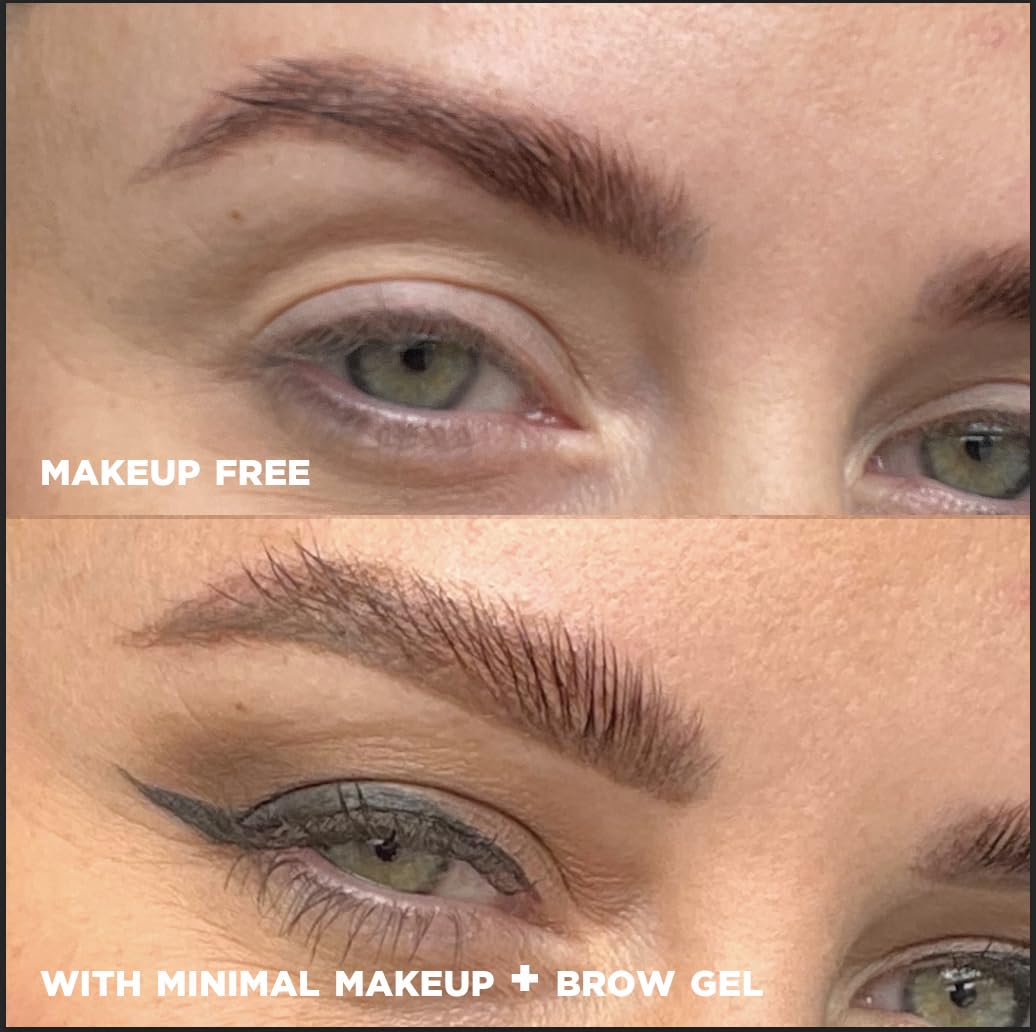 LADRU Enhanced Cosmetics Original SPF 15 Brow Gel – Clear Brow Gel with Flake-Free, Lightweight Formula, Brow Lamination Effect, Up to 24-Hour Hold