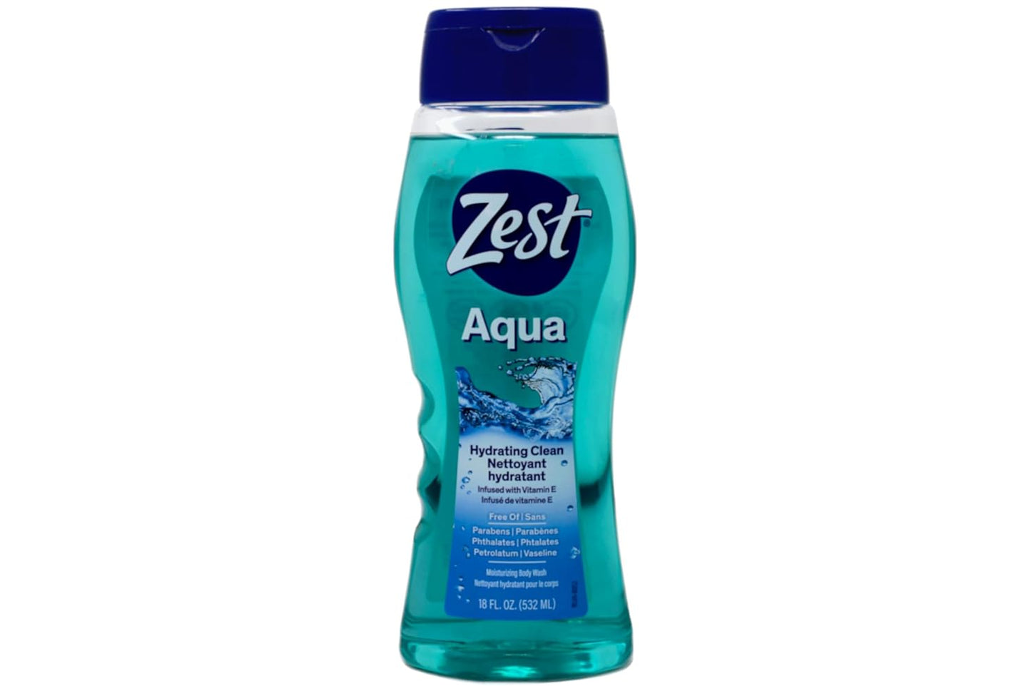 Zest Aqua Body Wash - Refreshing Hydrating Formula | 18 Oz (Pack of 4)