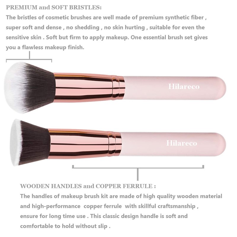 PHOERA Foundation,Full Coverage Foundation, Primer,Powder, Concealer,Makeup Set, Kabuki Makeup Brushes Foundation Brush Powder,2 Makeup Sponge (104 Buff Beige + 105 Sand）