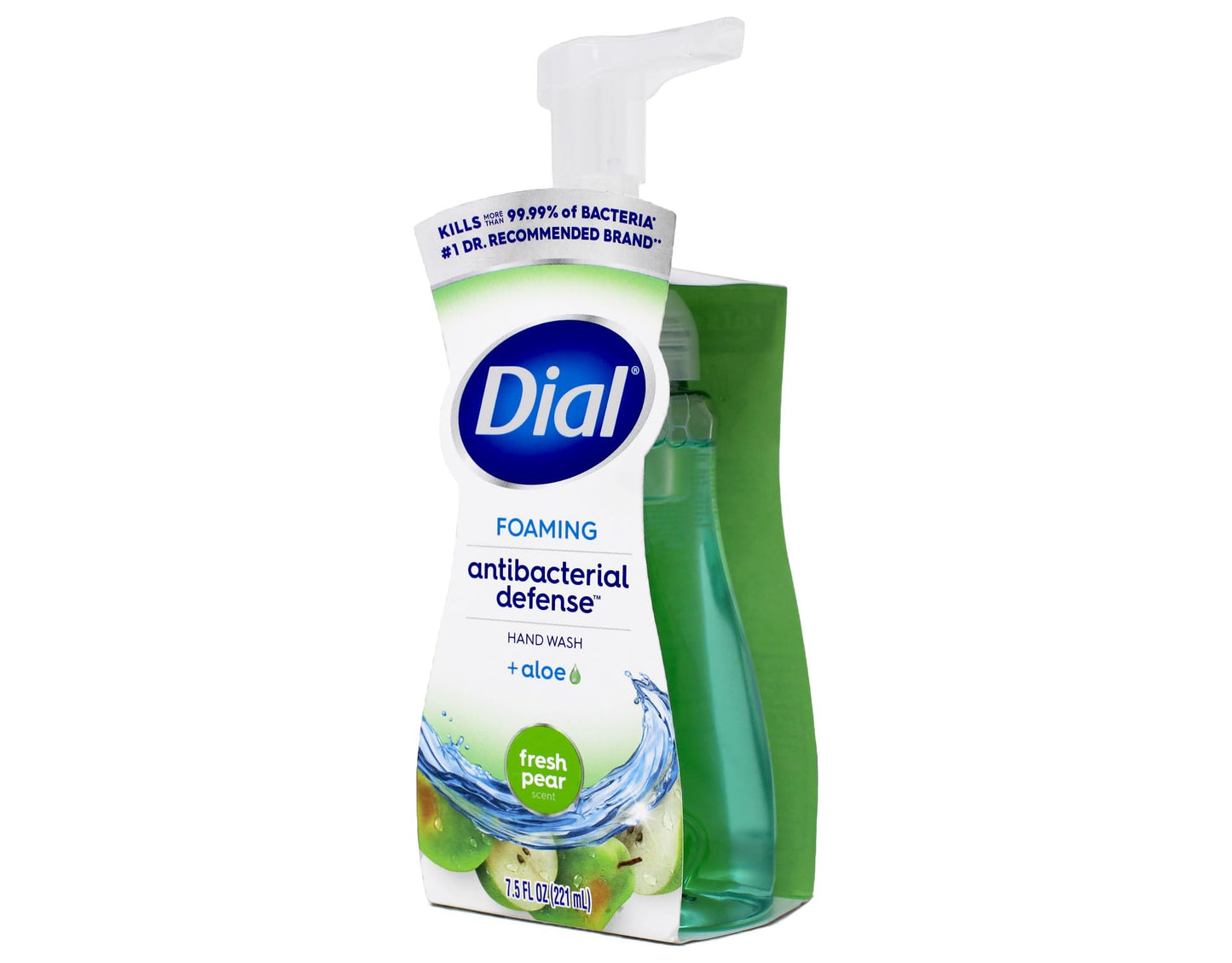 Dial Foaming Antibacterial Defense Hand Wash Fresh Pear Scent With Aloe Pump Bottle 7.5 fl oz (Pack of 3)