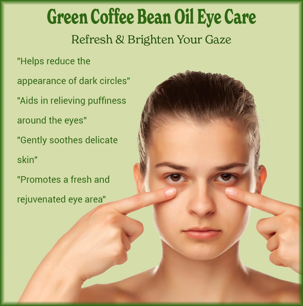 Natural Born Oils Green Coffee Bean Oil, 4oz, Organic, Cold-Pressed, Rich in Antioxidants, Perfect for Skin Firming, Hair Strengthening