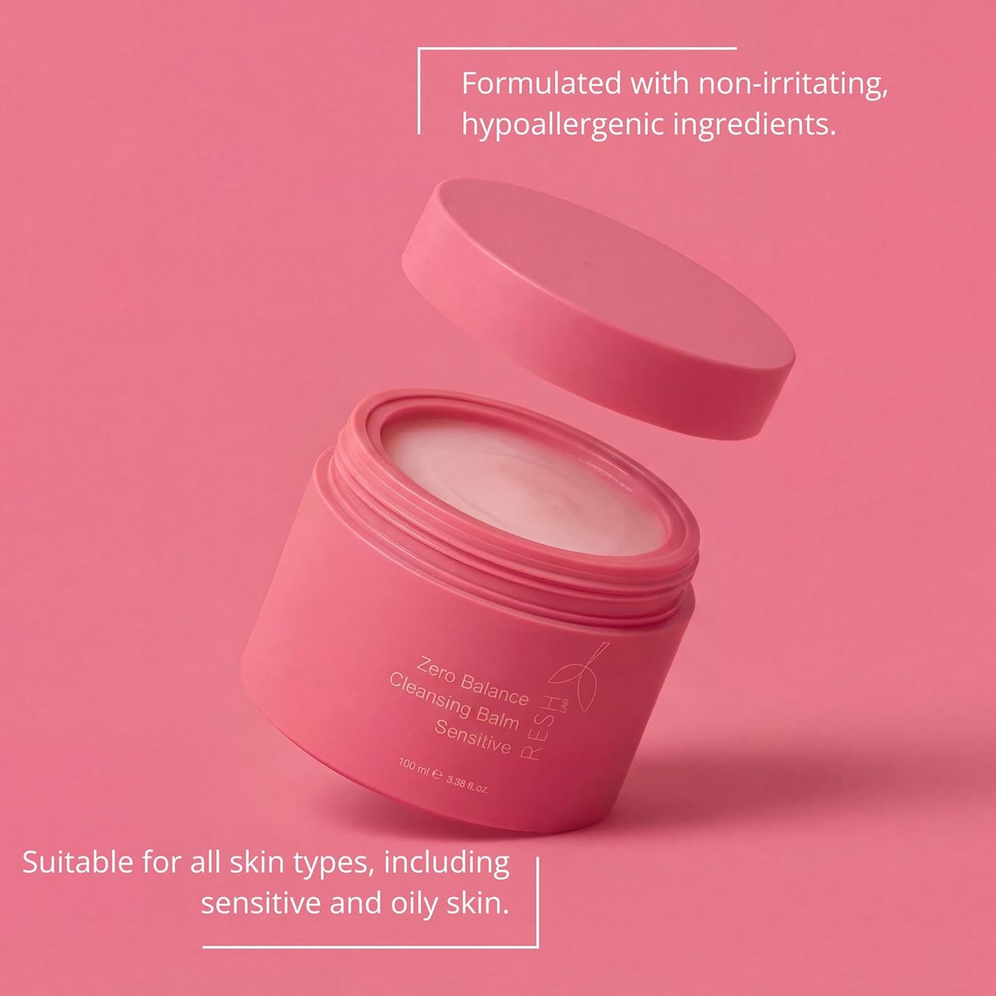 Cleansing Balm for Sensitive Skin - Hypoallergenic Makeup Remover with Sweet Almond & Moringa Oil | 100ml Hydrating Cleanser