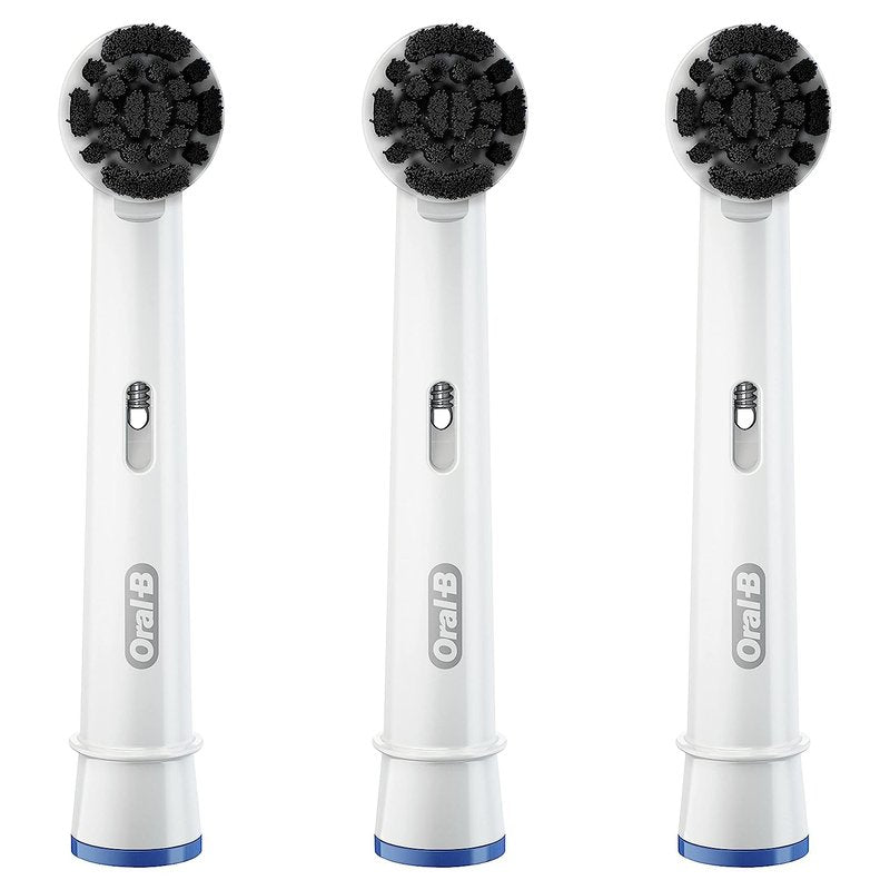 Oral-B Charcoal Electric Toothbrush Replacement Heads - 3 Pack for Deep Cleaning