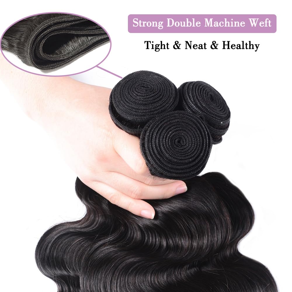 12A Human Hair Bundles 16 Inch Body Wave Bundles Human Hair Extensions 100g