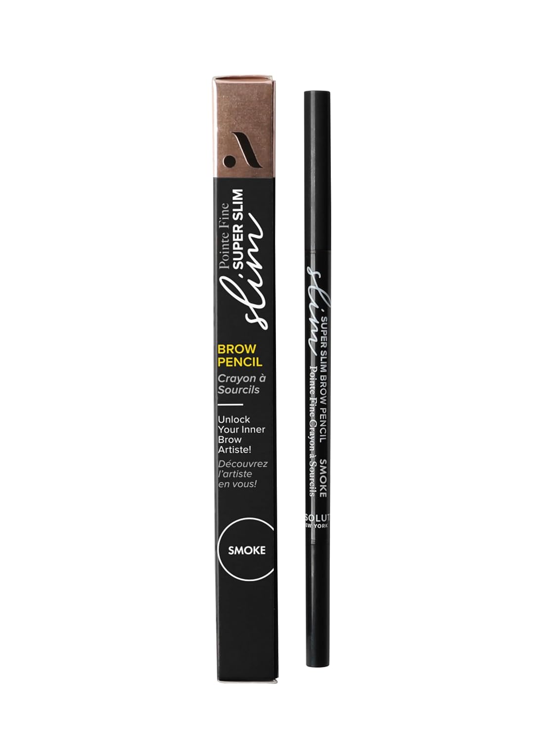 Super Slim Brow Pencil - Fine Point, Dual-Ended, Fade Resistant | Smoke Color