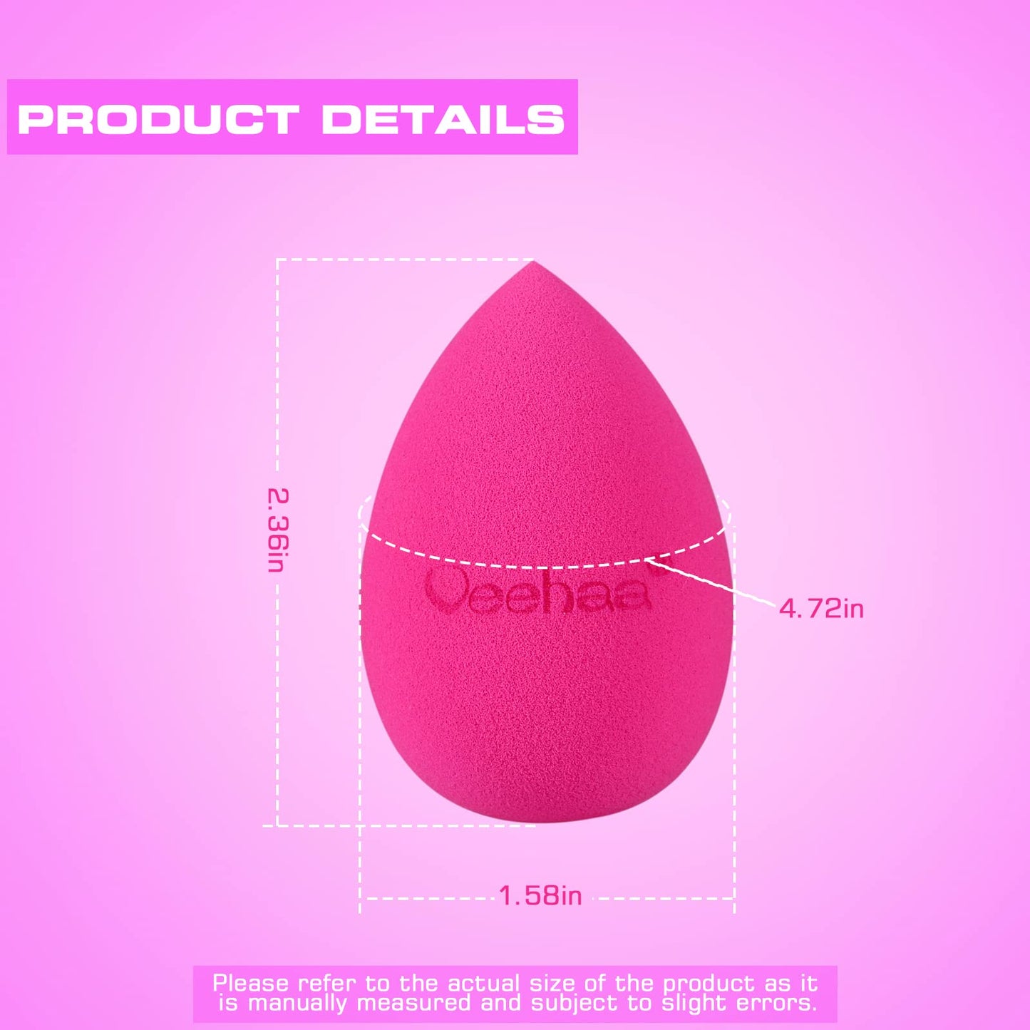 Veehaa 16PCS Makeup Sponge Set, Latex Free Makeup Blender for foundation, Makeup Sponges egg shaped, Makeup Sponges for all areas…