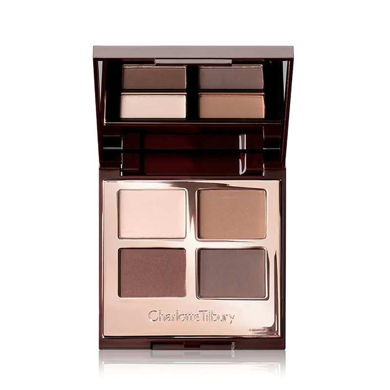 Charlotte Tilbury Luxury Eyeshadow Palette - Shimmer, Metallic & Satin Matte Quad with 4 Complementary Shades
