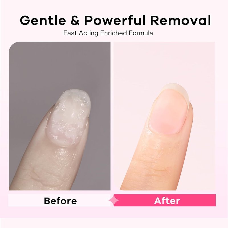 Glamonade Gel Nail Polish Remover - Professional Soak-Off Formula with Natural Rose Seed Oil | 6 FL Oz, Pack of 2