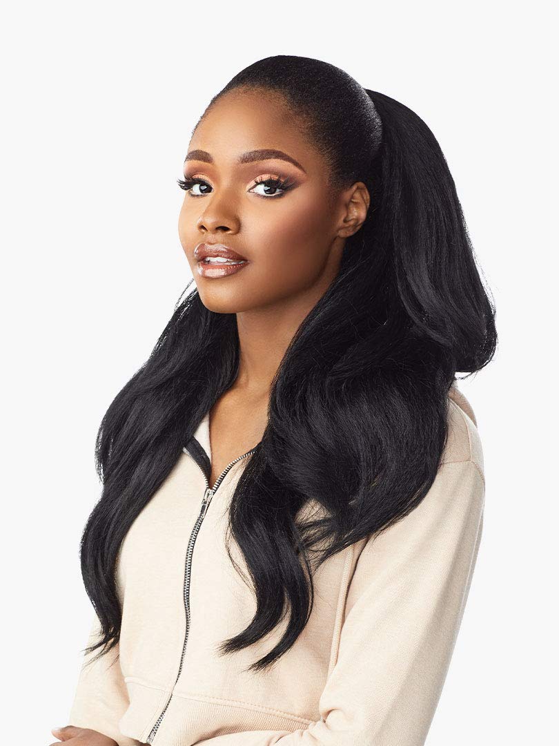 Sensationnel Instant Updown Halfwig Pony-lud 11, 1 JETBLACK