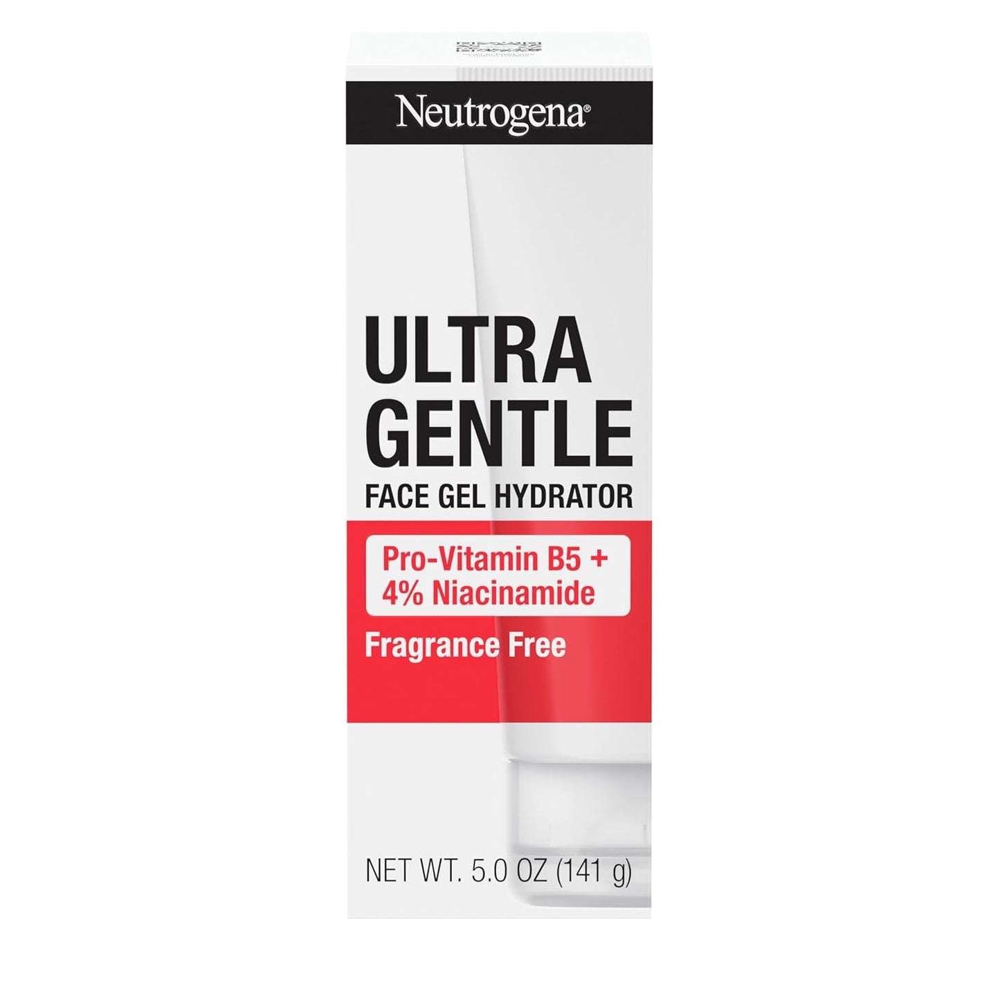 Neutrogena Ultra Gentle Face Gel Hydrator - Lightweight Gel Cream with Pro-Vitamin B5 & 4% Niacinamide for Acne-Prone Skin | 5.0 oz
