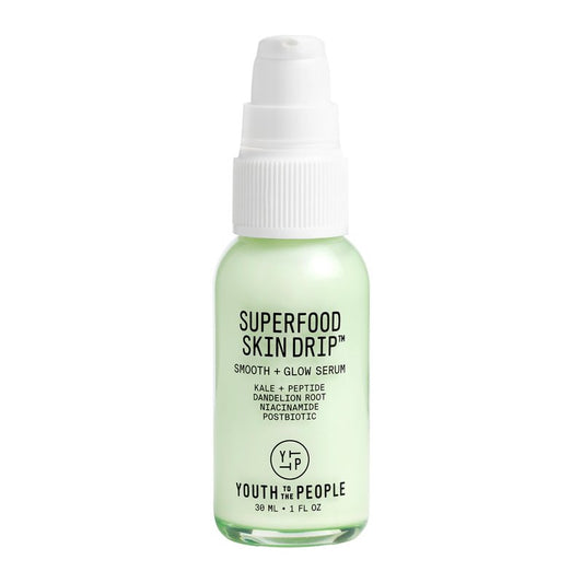 Youth To The People Superfood Skin Drip Glow Barrier Serum - Peptides + Niacinamide, Strengthens Skin Barrier, Evens Tone, Smooths Texture, Dewy Finish Makeup Primer, for All Textures, Vegan - 1 floz