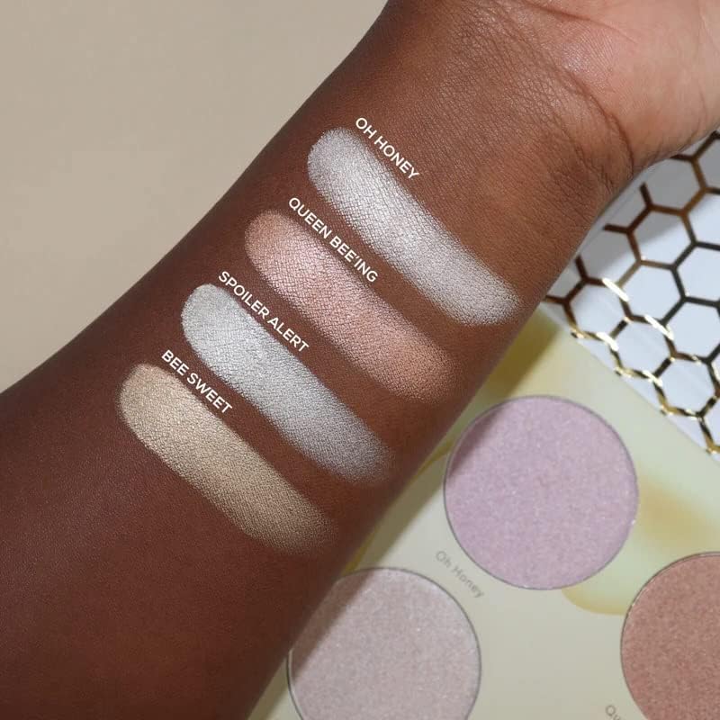 Beauty Bakerie Highlighter Palette - Blendable Contour Makeup for Natural Glow | 4 Shimmer Shades, Milk & Honey
