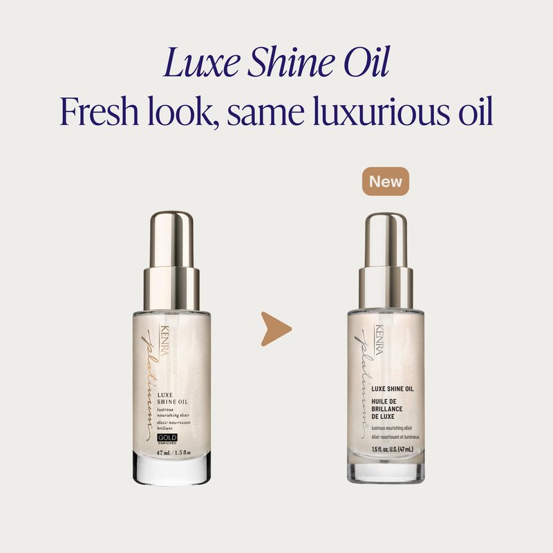 Kenra Platinum Luxe Shine Oil | Strengthens, Softens & Smooths Hair | Thermal Protection Up To 450F | Humidity Protection | Controls Frizz | 1.5 fl. Oz