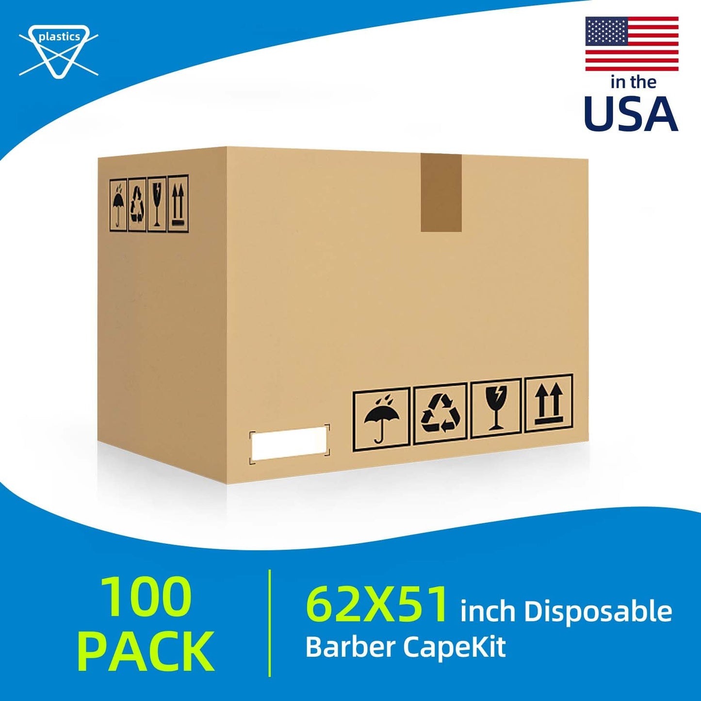 100 PCS 62X51 Inch Disposable Barbershop Capes,Disposable Hair Salon Capes, Clear Plastic Hair Dye Cape for Barbershop Hair Dye Washing