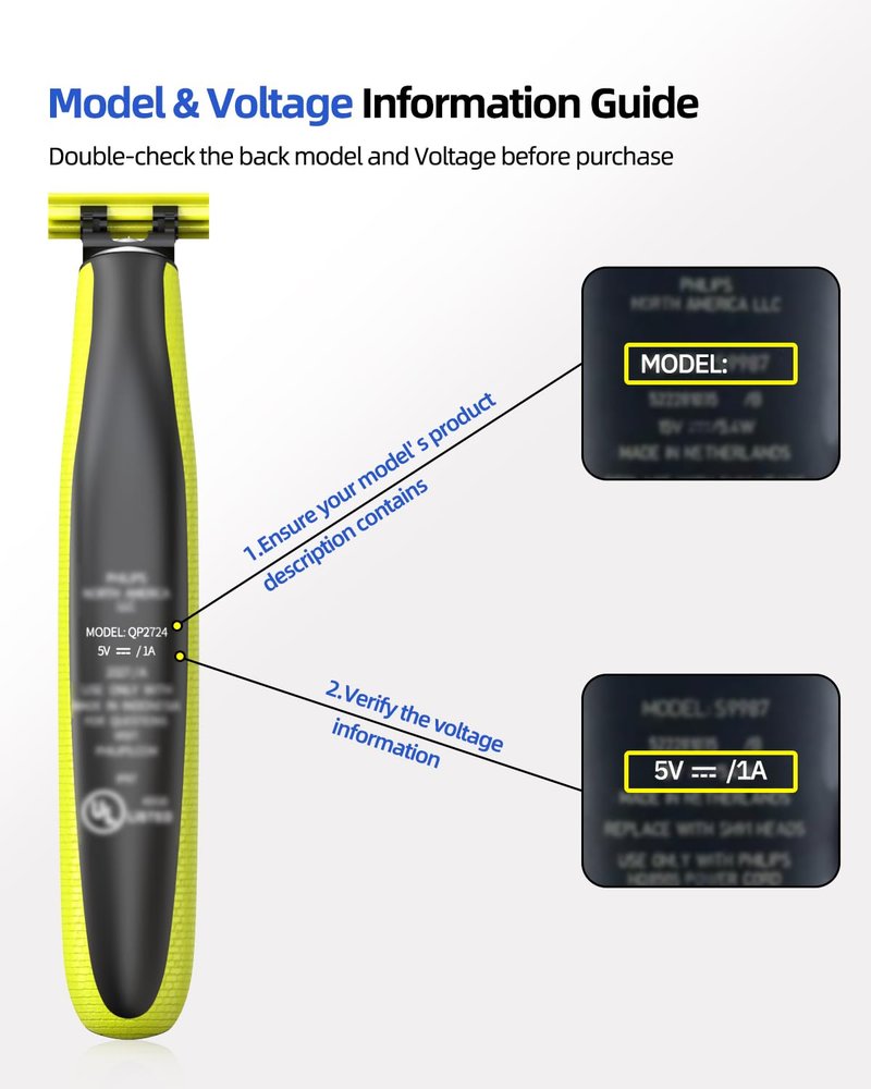 5V Fast Charger Fit for Philips Norelco Wet & Dry Electric Shaver & One Blade 360, Series 2000 2400 2600 3600 3900 5400 5000X 7200 i9000, 3000 5000 7000, Fit for Phillips OneBlade QP2724 Trimmer Razor