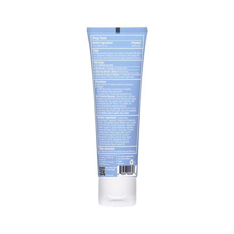 Thinksport SPF 50 Mineral Sunscreen – Safe, Natural Sunscreen for Sports & Active Use - Water Resistant Sun Cream –UVA/UVB Sun Protection – Vegan, Reef Friendly Sun Lotion, 3 Fl Oz (Pack of 1)