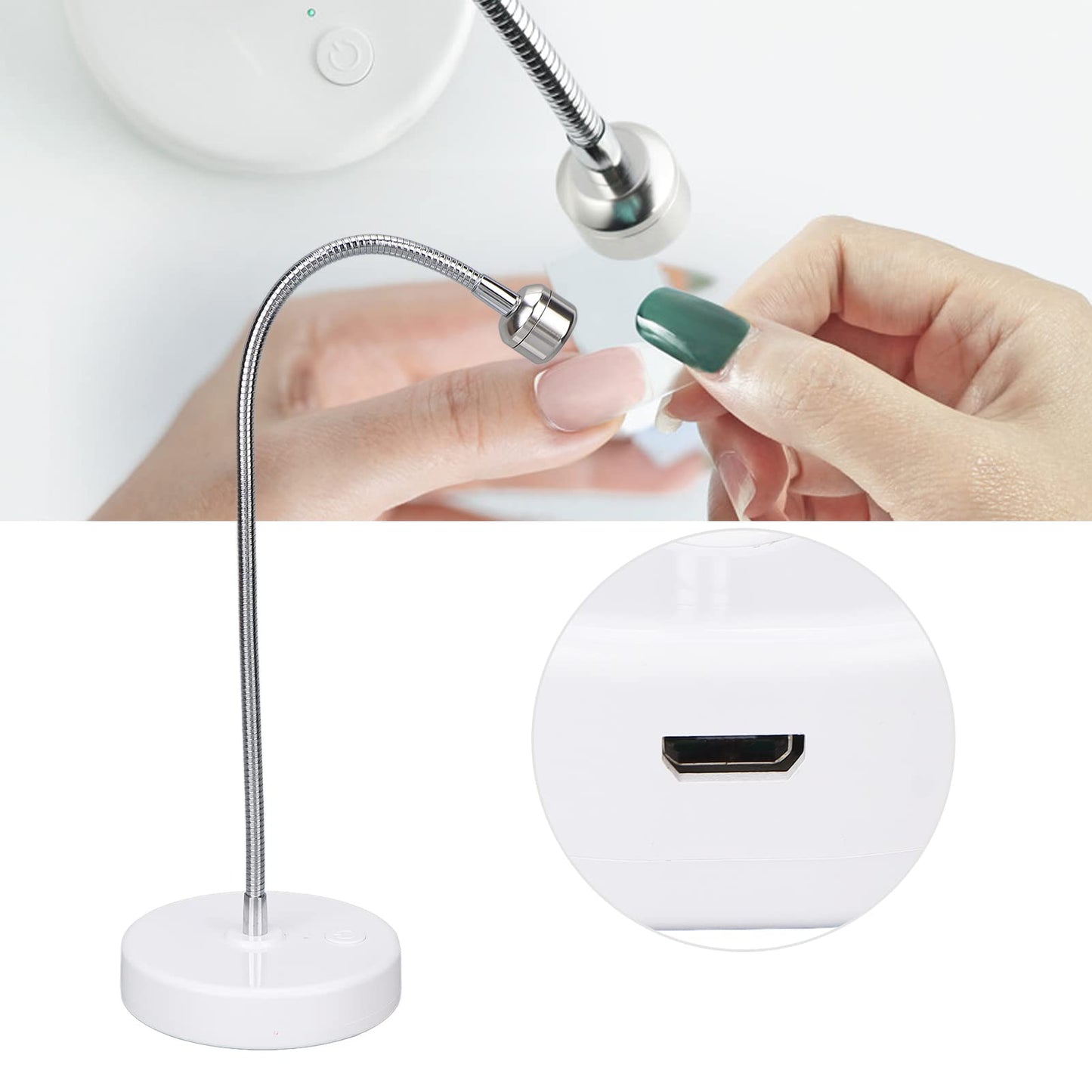 ciciglow for Nails, UV Led Nail Lamp, Led Lamp for Gel Nails with 1000Mah Battery 60S Timer for Home Nail Salons Nail Gel Quick Drying